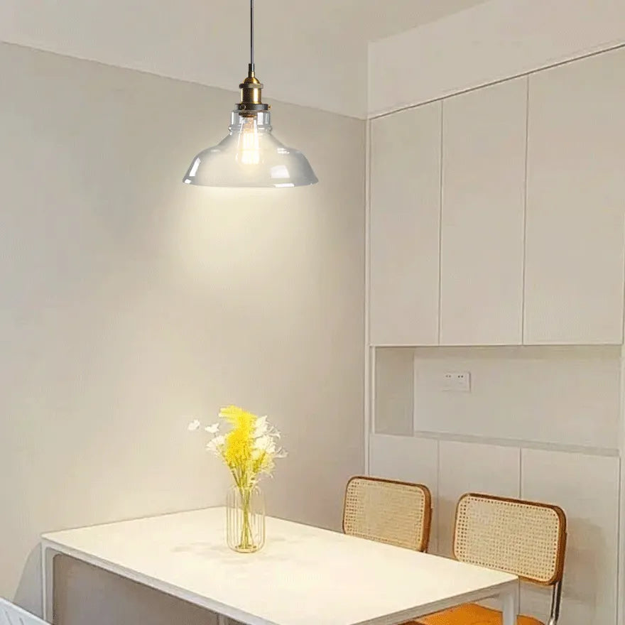 Suspension Verre Style Industriel Vintage pour Salle à Manger