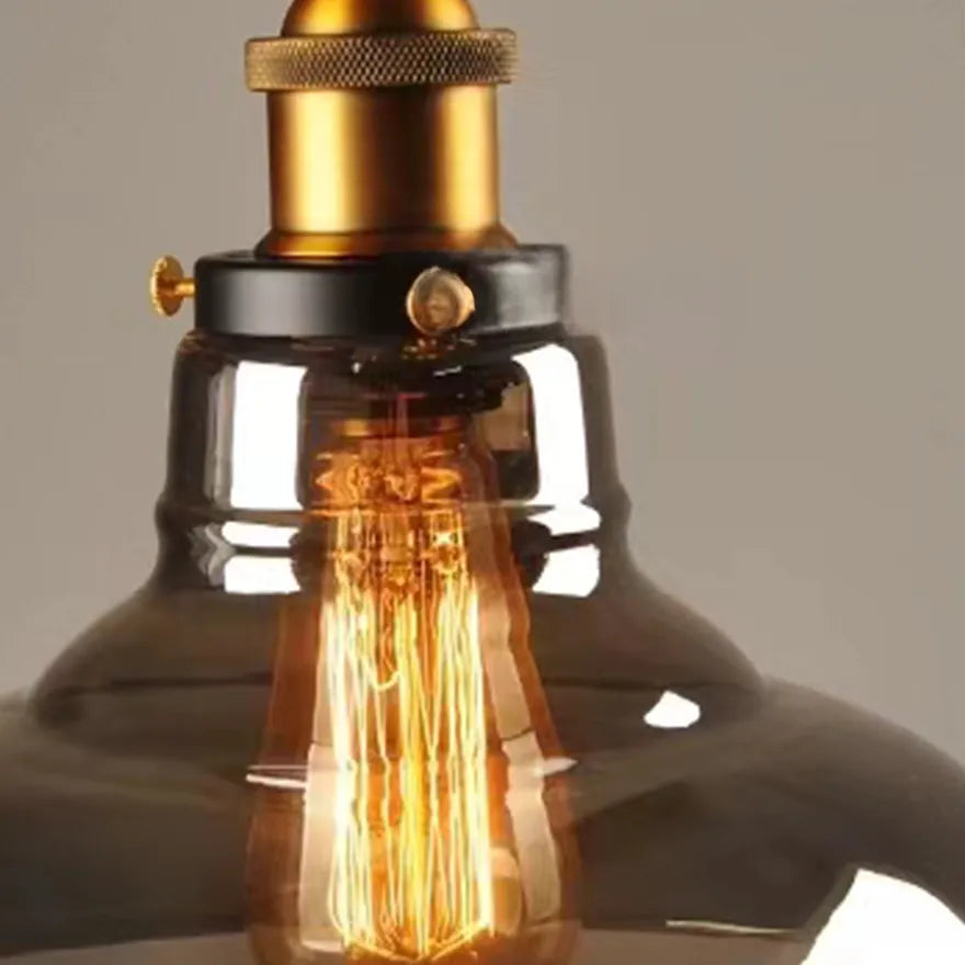 Suspension Verre Style Industriel Vintage pour Salle à Manger