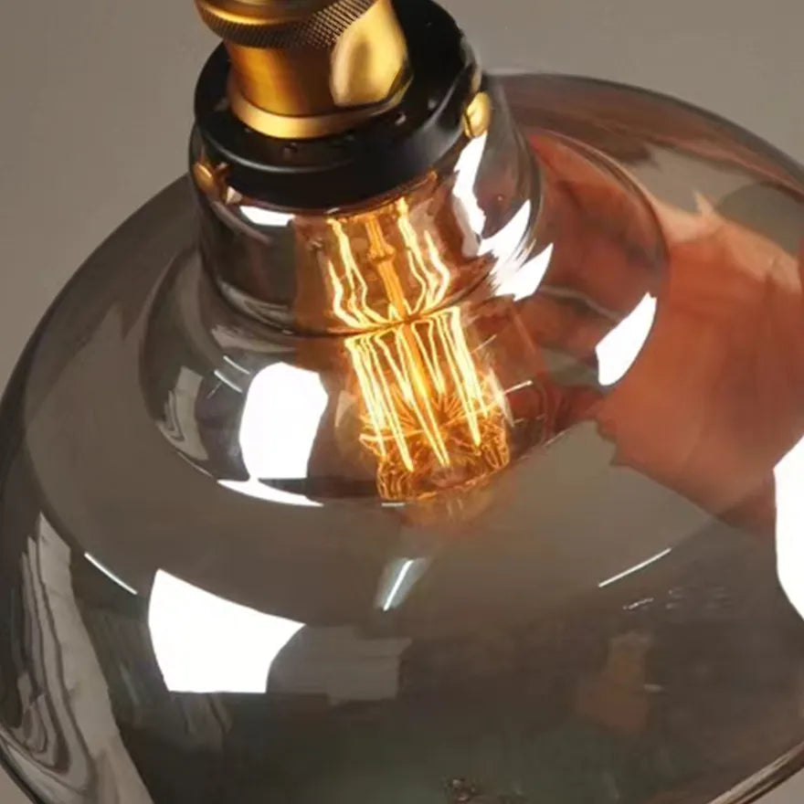 Suspension Verre Style Industriel Vintage pour Salle à Manger