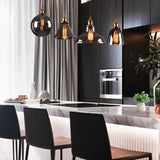 Suspension Verre Style Industriel Vintage pour Salle à Manger