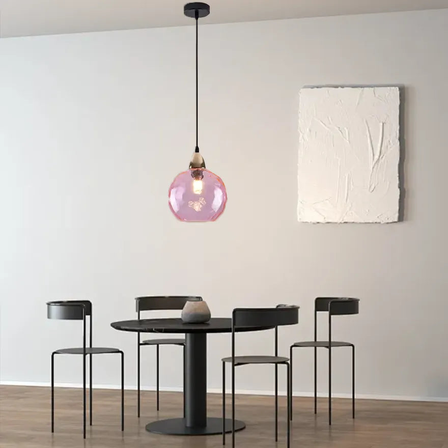 Suspension Boule Verre Effet Eau Nordique Salle À Manger