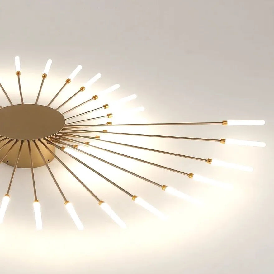 Plafonnier LED Design Créatif Forme Feu d'Artifice à Intensité Variable