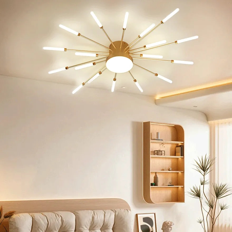 Plafonnier LED Dimmable Design Feu d'Artifice Moderne pour Salon