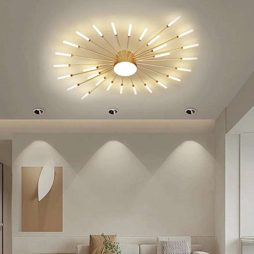 Plafonnier LED Dimmable Design Feu d'Artifice Moderne pour Salon