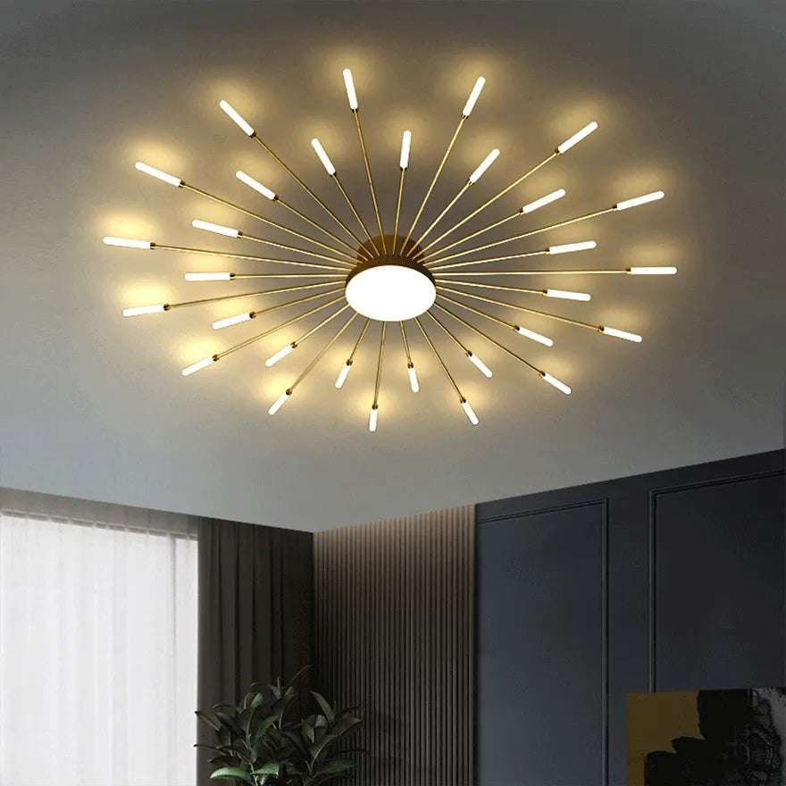 Plafonnier LED Dimmable Design Feu d'Artifice Moderne pour Salon