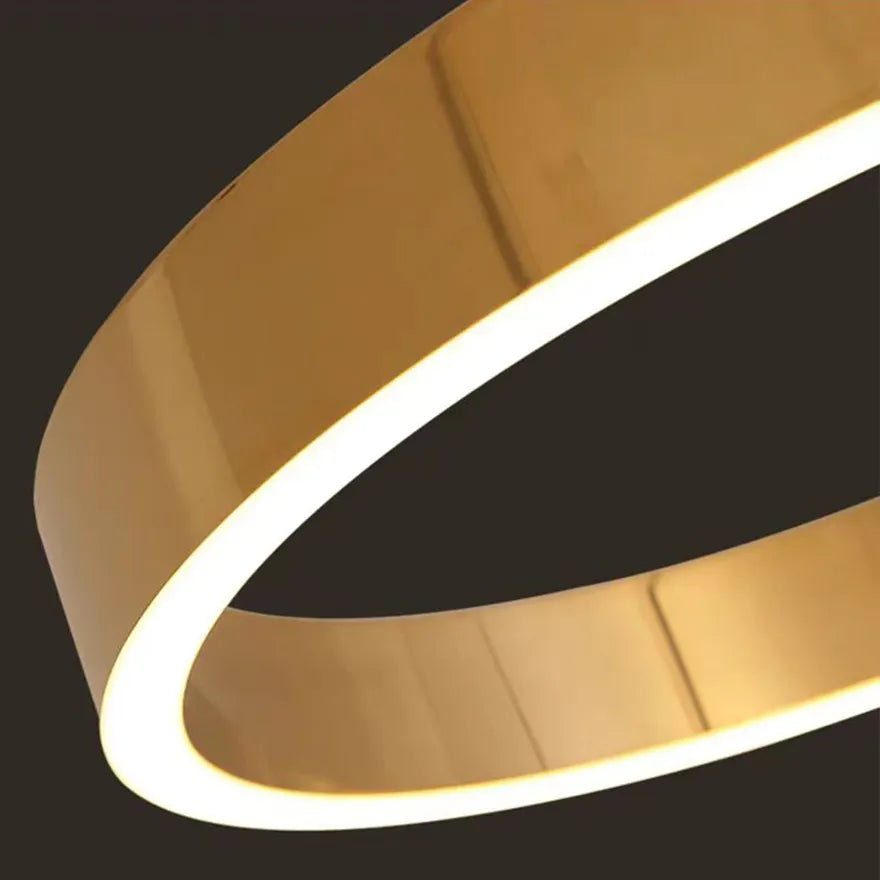 Suspension LED Dimmable Anneau Moderne pour Salle à Manger
