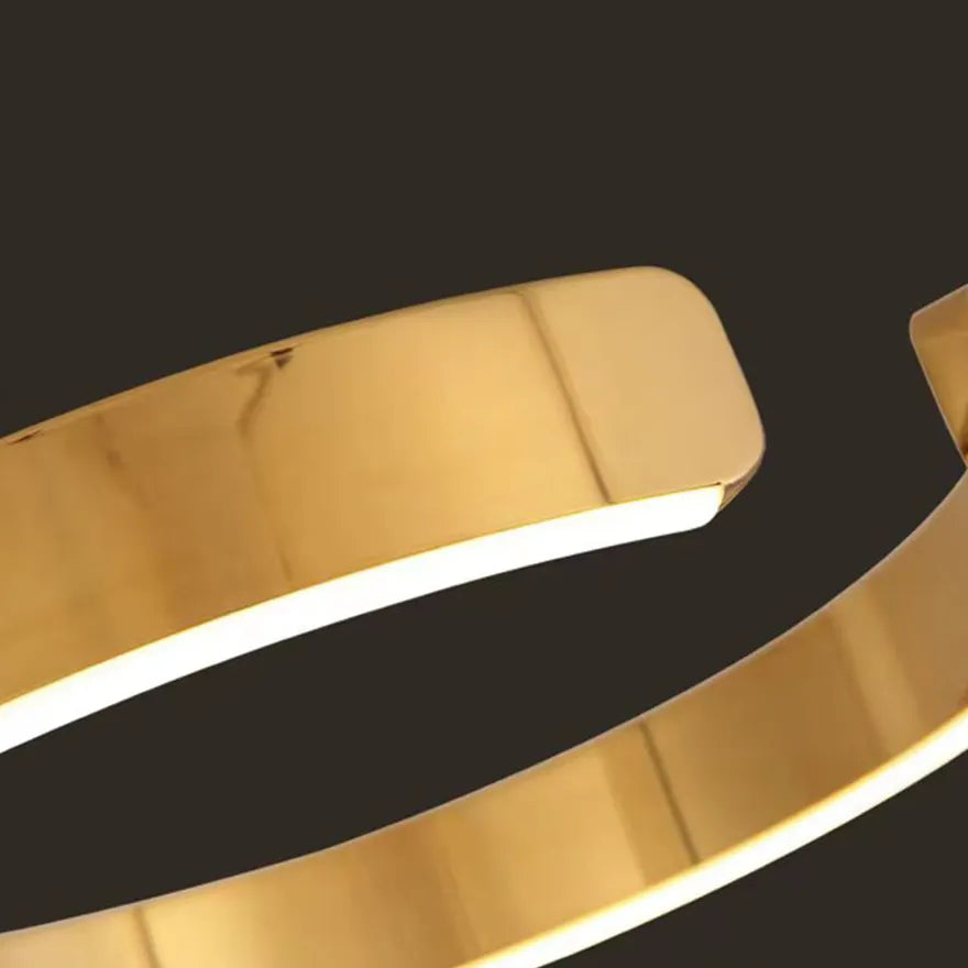 Suspension LED Dimmable Anneau Moderne pour Salle à Manger