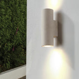 Applique Murale Exterieure LED Ciment Cylindrique Up Down Minimaliste