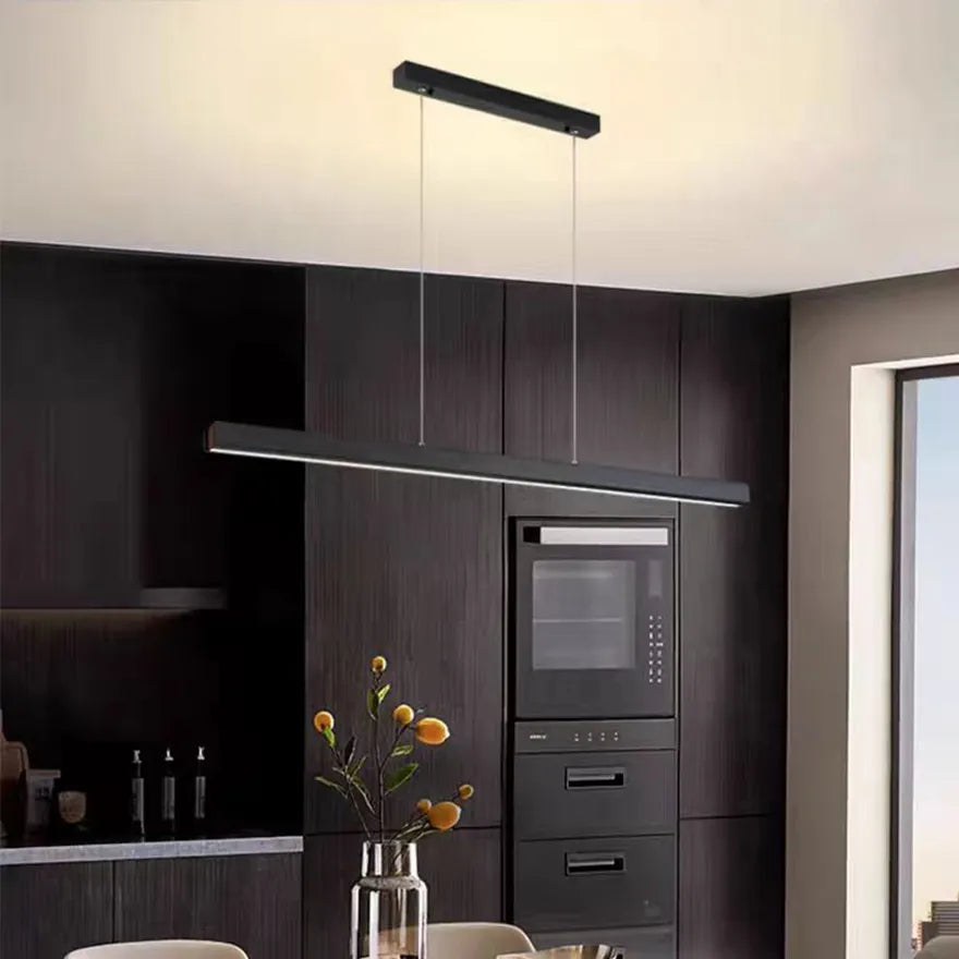 Suspension Barre LED Noire Minimaliste Dimmable