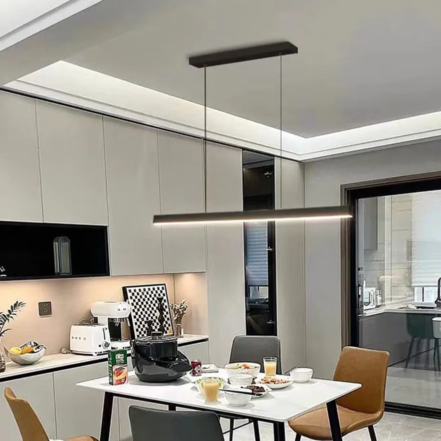 Suspension Barre LED Noire Minimaliste Dimmable