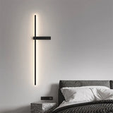 Applique Murale Linéaire LED Design Croisé Minimaliste pour Chevet