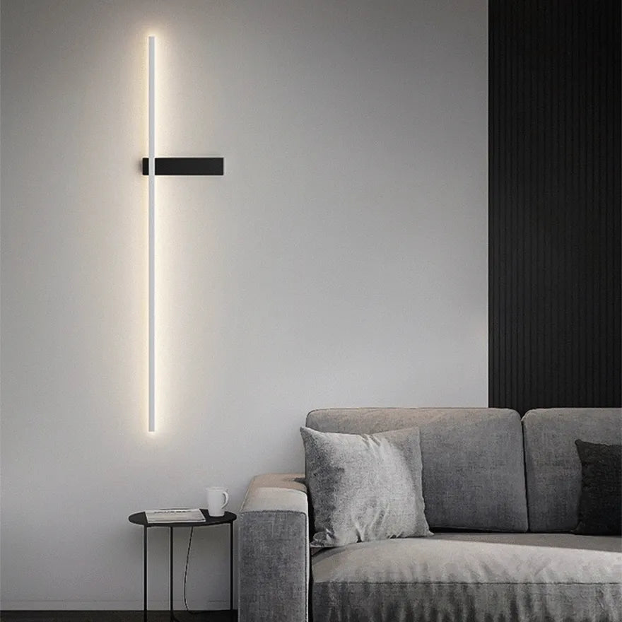Applique Murale Linéaire LED Design Croisé Minimaliste pour Chevet