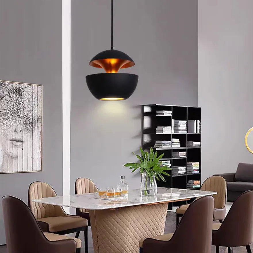 Suspension Vintage Industrielle en Métal Forme de Pomme