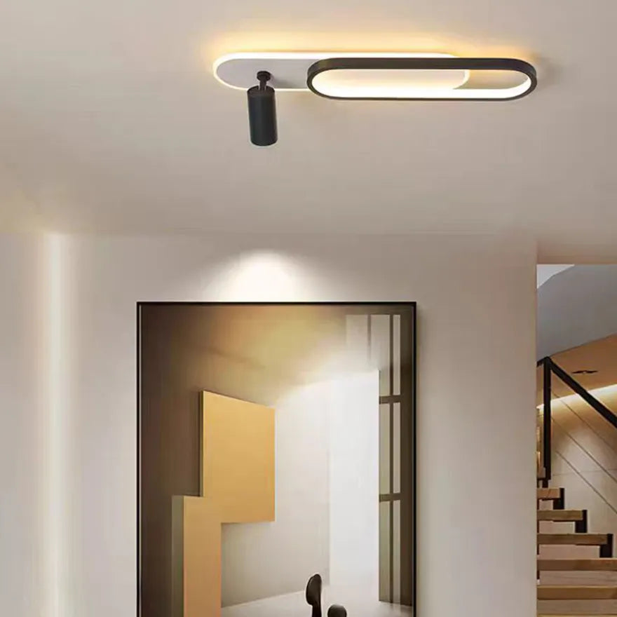 Plafonnier LED Moderne Avec Spot Orientable Dimmable Pour Couloir