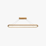 Suspension Bois Ovale Dimmable Moderne pour Salle à Manger