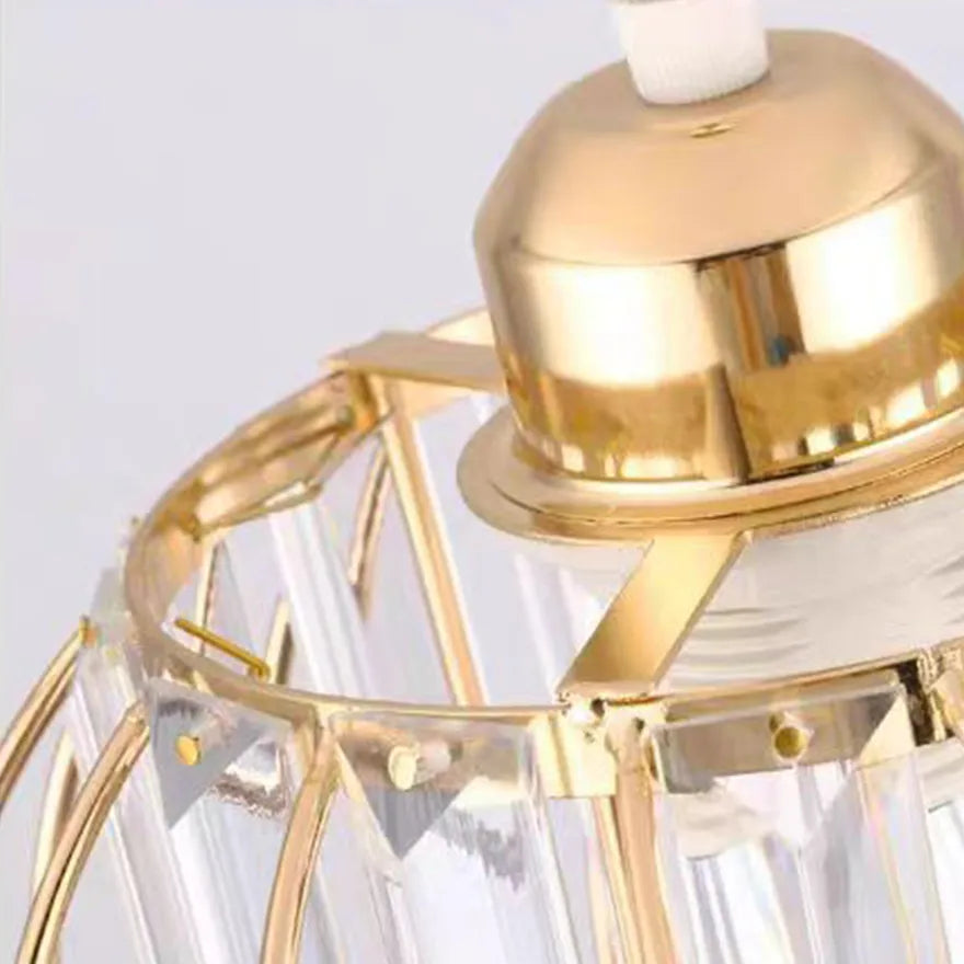 Plafonnier LED Cristal Cage Créatif pour Couloir avec Lumière à Trois Couleurs