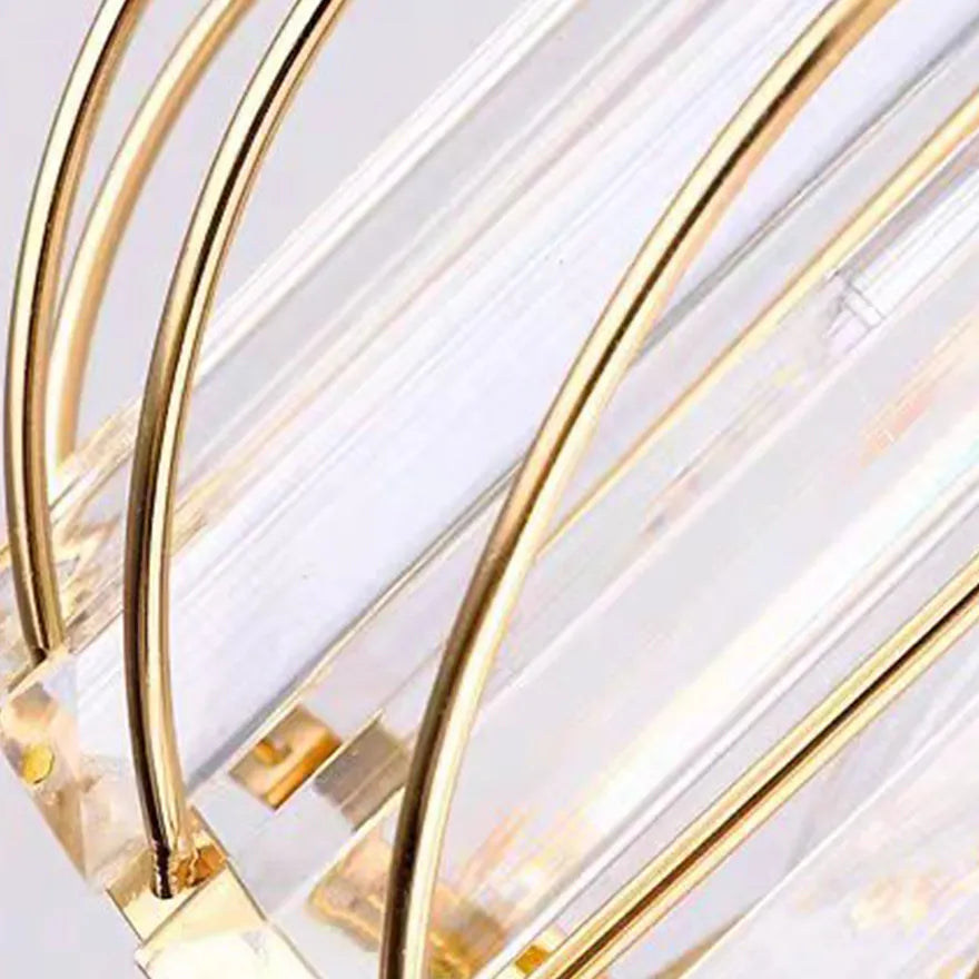 Plafonnier LED Cristal Cage Créatif pour Couloir avec Lumière à Trois Couleurs