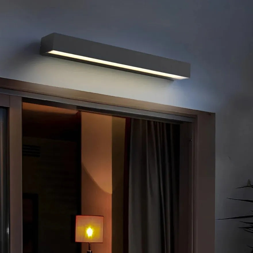 Applique Murale Extérieure LED Contemporaine En Métal IP65 Design Rectangulaire