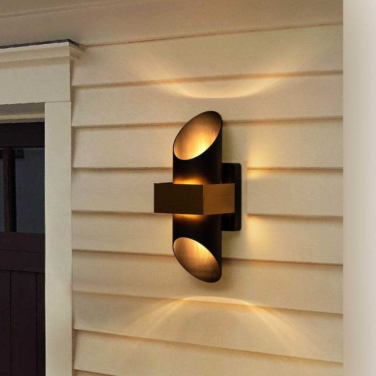 Modern Industrial 2-Light Outdoor LED Wall Sconce