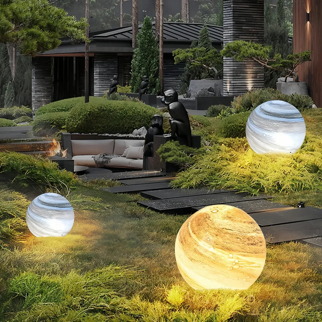 Lampe Solaire Décorative Extérieure Moderne Planète pour Jardin