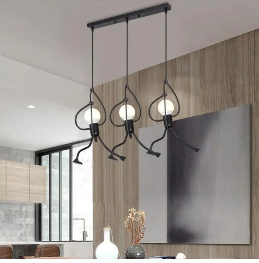 Suspension LED Moderne et Créative Petit Homme pour Chevet