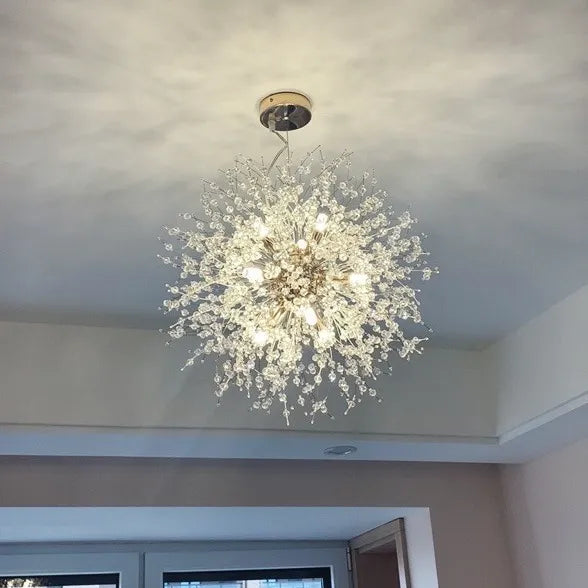 Suspension LED Nordique Forme de Pissenlit en Cristal