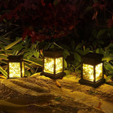 Lanterne Solaire Extérieur à Suspendre LED Portable Noire pour Jardin