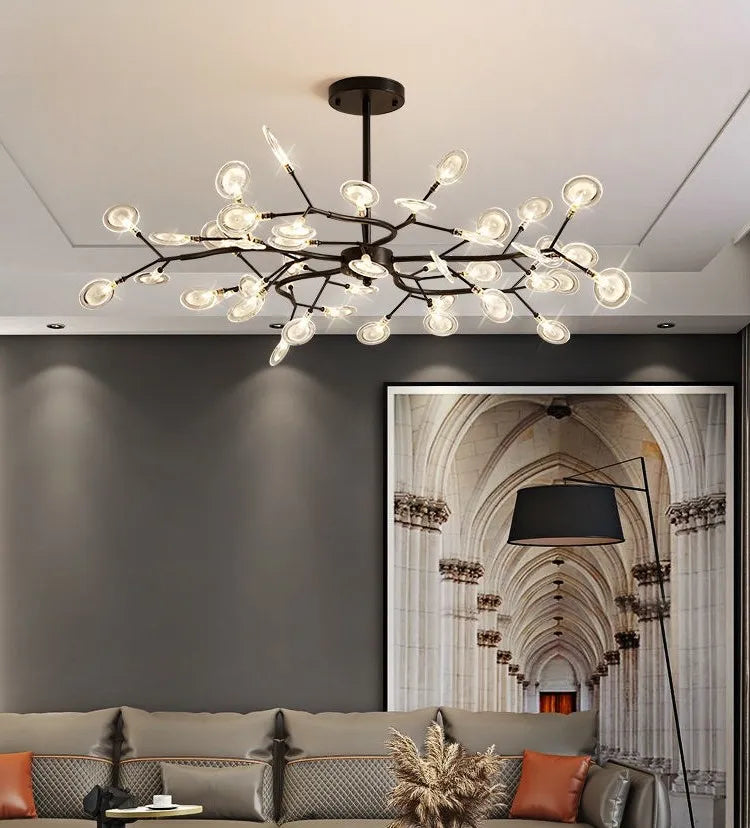 Lustre Moderne en Forme de Branches de Luxe pour Salon