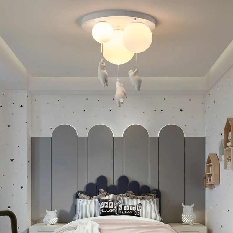 Plafonnier LED Ours en Forme de Ballon pour Chambre d'Enfant