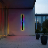 Applique Murale LED Extérieure Linéaire Noire au Style Et Minimaliste