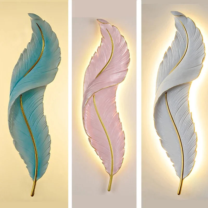 Indoor Lighting Feather Wall Lamps