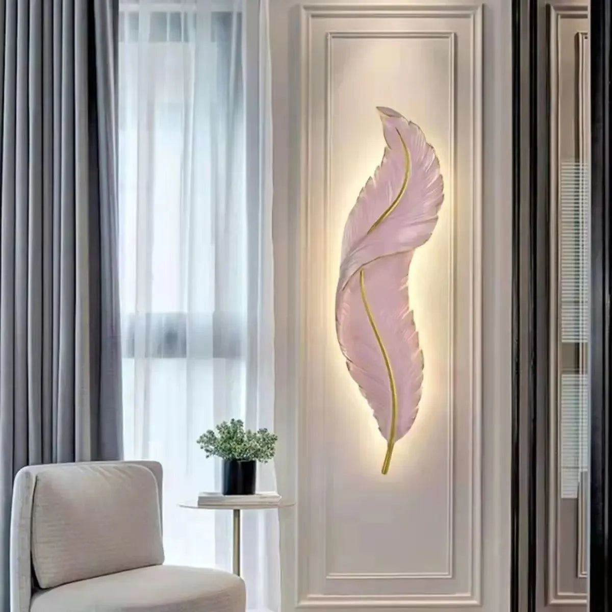 Indoor Lighting Feather Wall Lamps