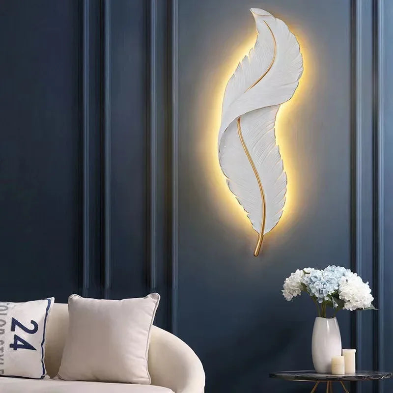 Indoor Lighting Feather Wall Lamps