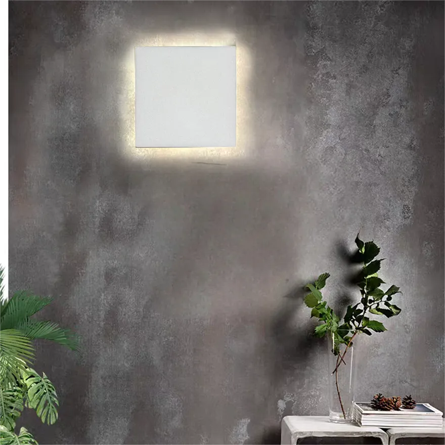 Applique Murale Extérieure LED Plate Design Minimaliste