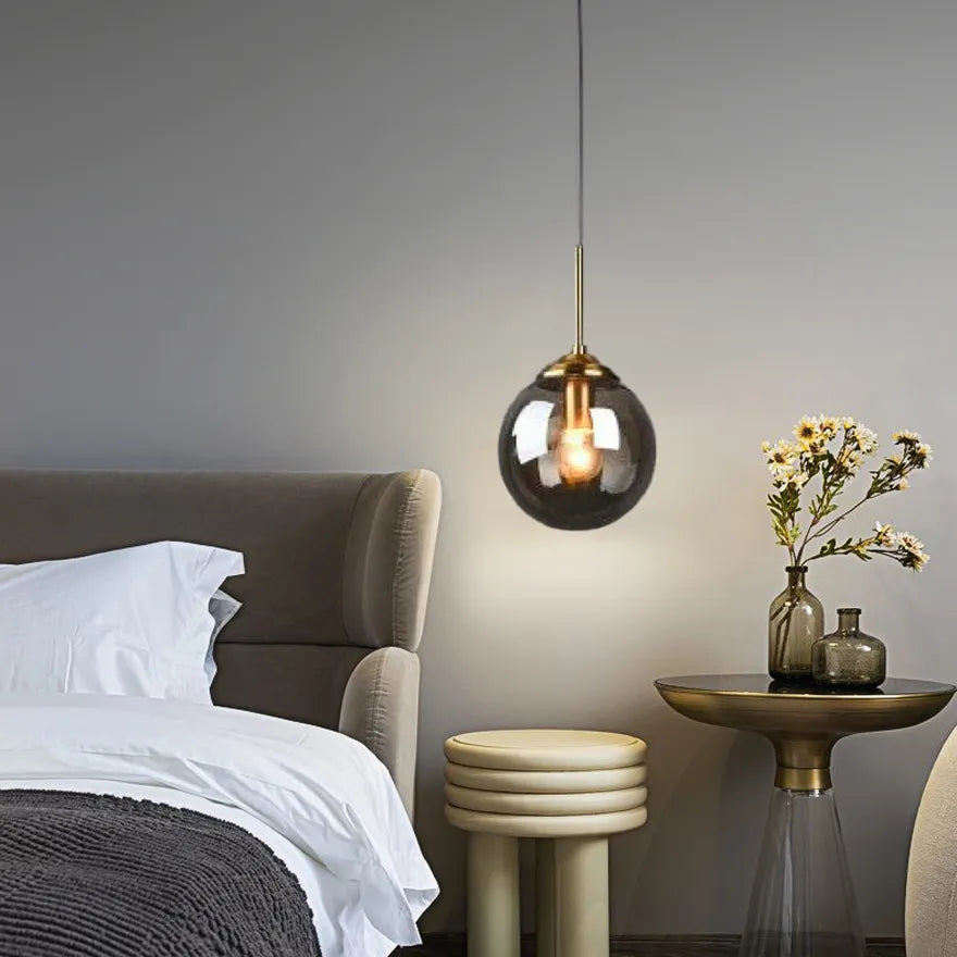 Suspension Boule en Verre Minimaliste pour Salle à Manger