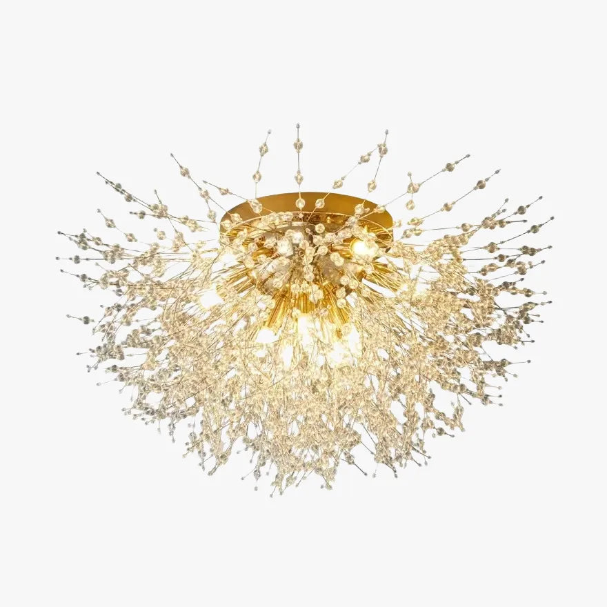 Plafonnier LED Moderne Forme de Pissenlit en Cristal