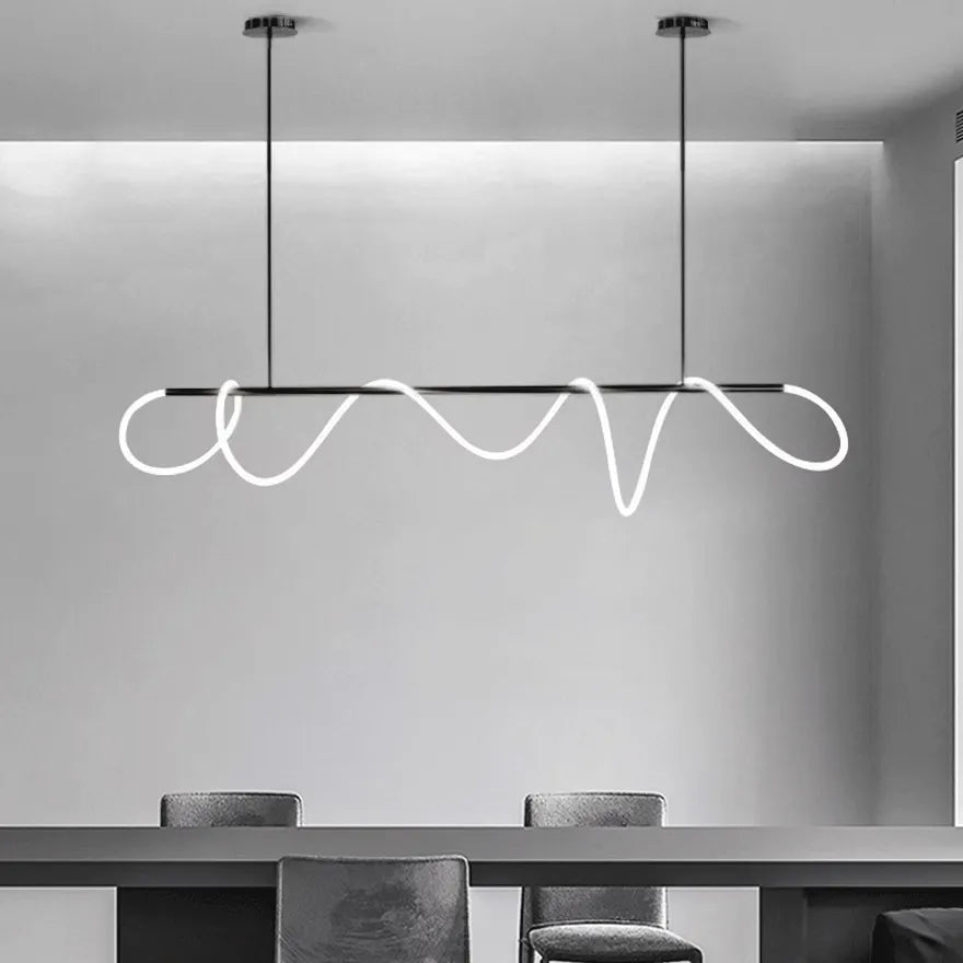 Suspension LED Nordique Forme Note Musicale pour Salle à Manger