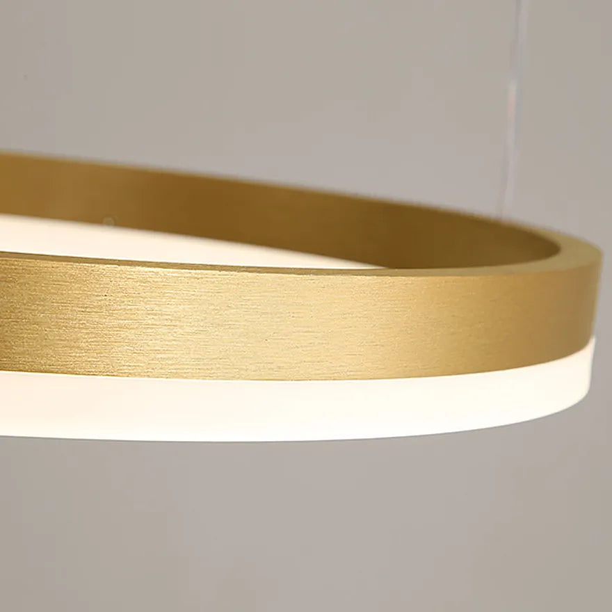 Suspension LED Anneau Dimmable Minimaliste Pour Salon