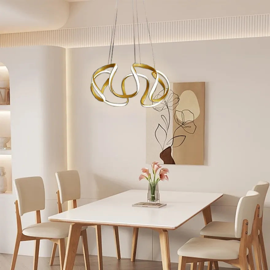 Suspension LED Moderne et Dimmable de Ruban pour Salle à Manger