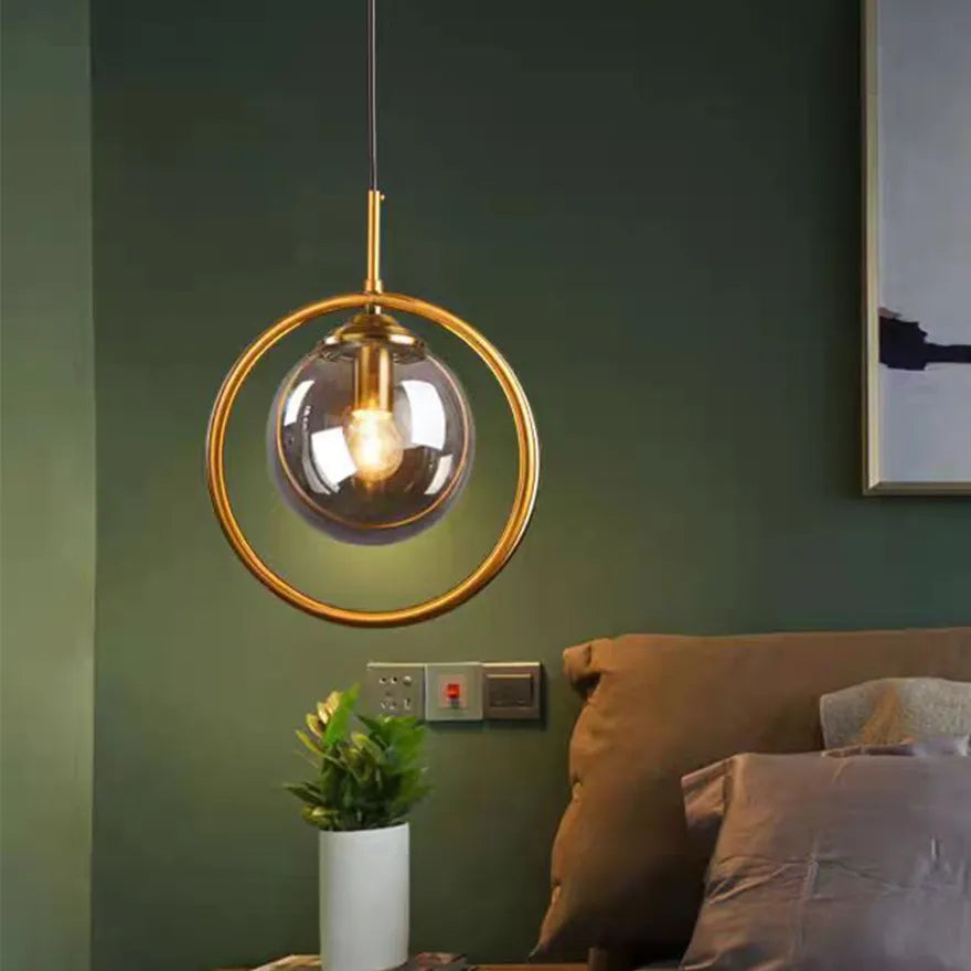 Suspension LED Créative en Verre Soufflé pour Chevet