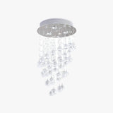 Suspension boules multiples cristal créatif rond salon