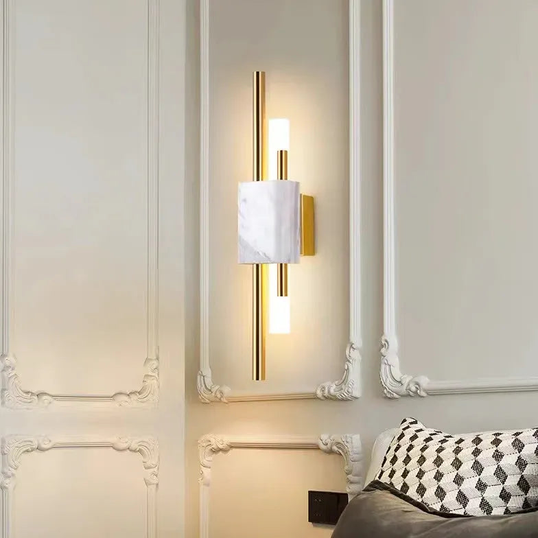 Marble Brass Up and Down Lights