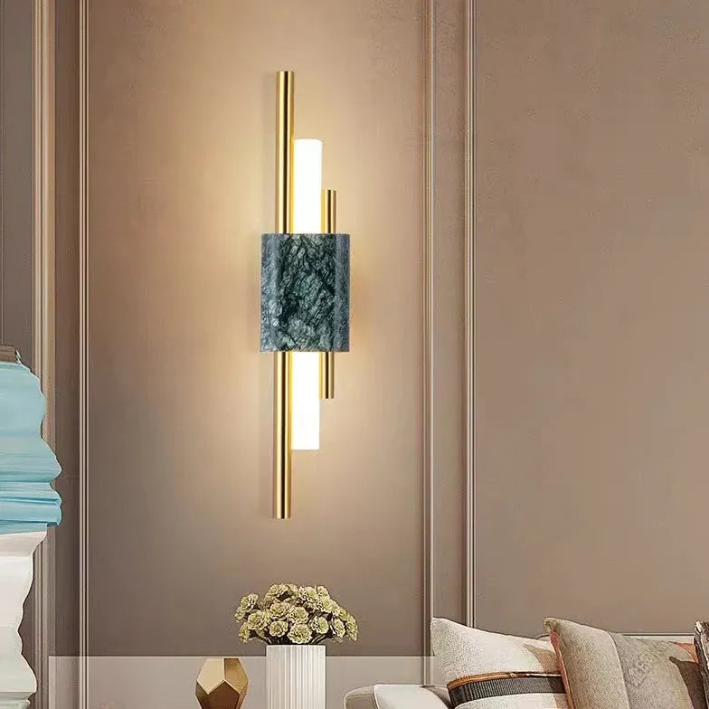 Marble Brass Up and Down Lights