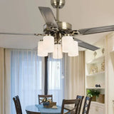 Lustre De Ventilateur De Plafond De Salon En Bois Massif Rétro Européen - Clowas.fr