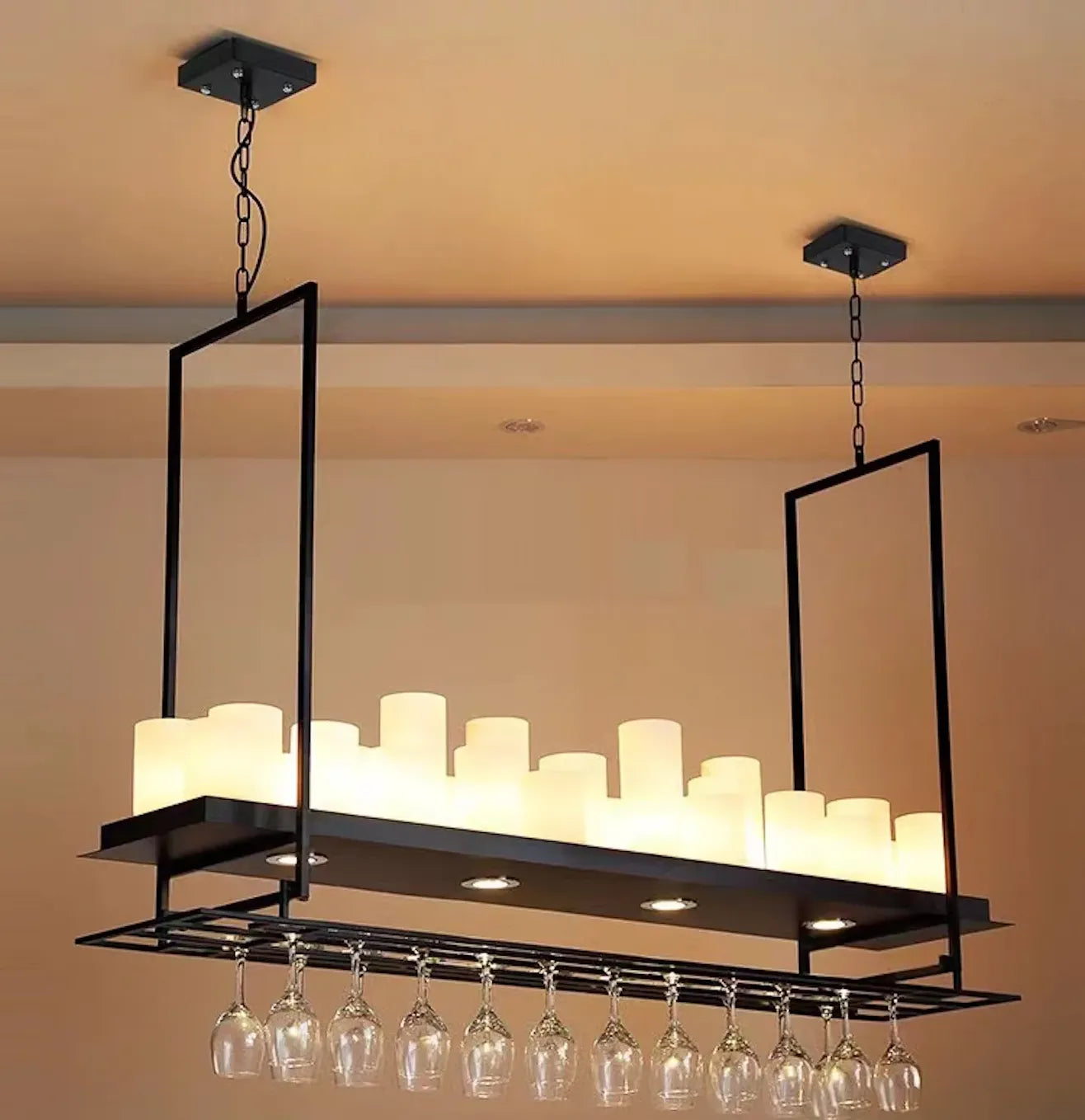 Candle Holder Black Dining Room Pendant Light