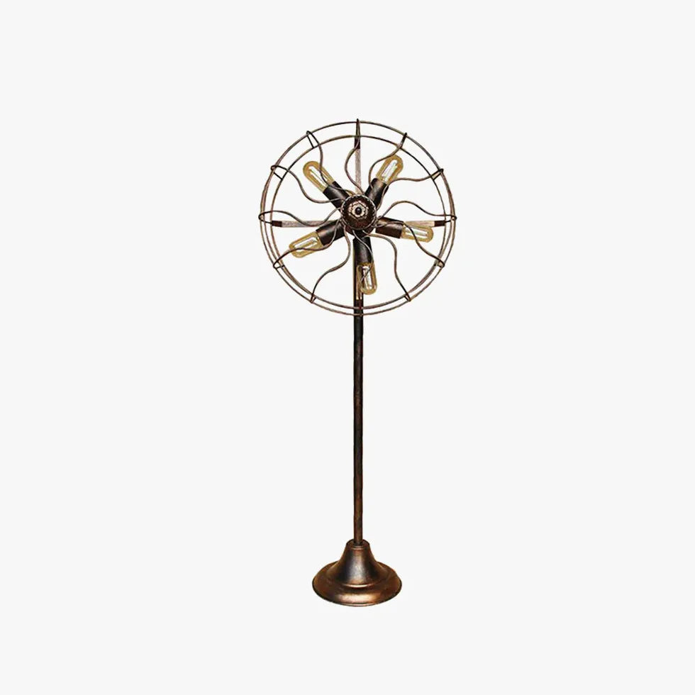 Lampadaire de style industriel vintage en forme de ventilateur