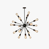 Conception en forme d'étoile Black Metal Industrial Pendant Light