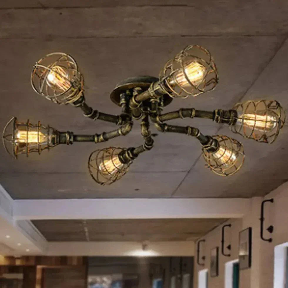 Lustre Salle À Manger Industriel Lampe Métal - Clowas.fr