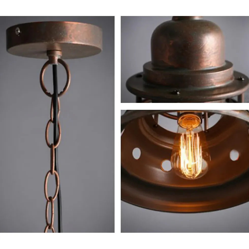 Suspension luminaire ancienne style industriel