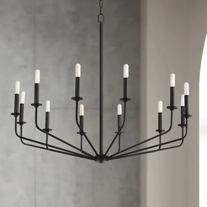 Black Metal Modern LED Chandelier